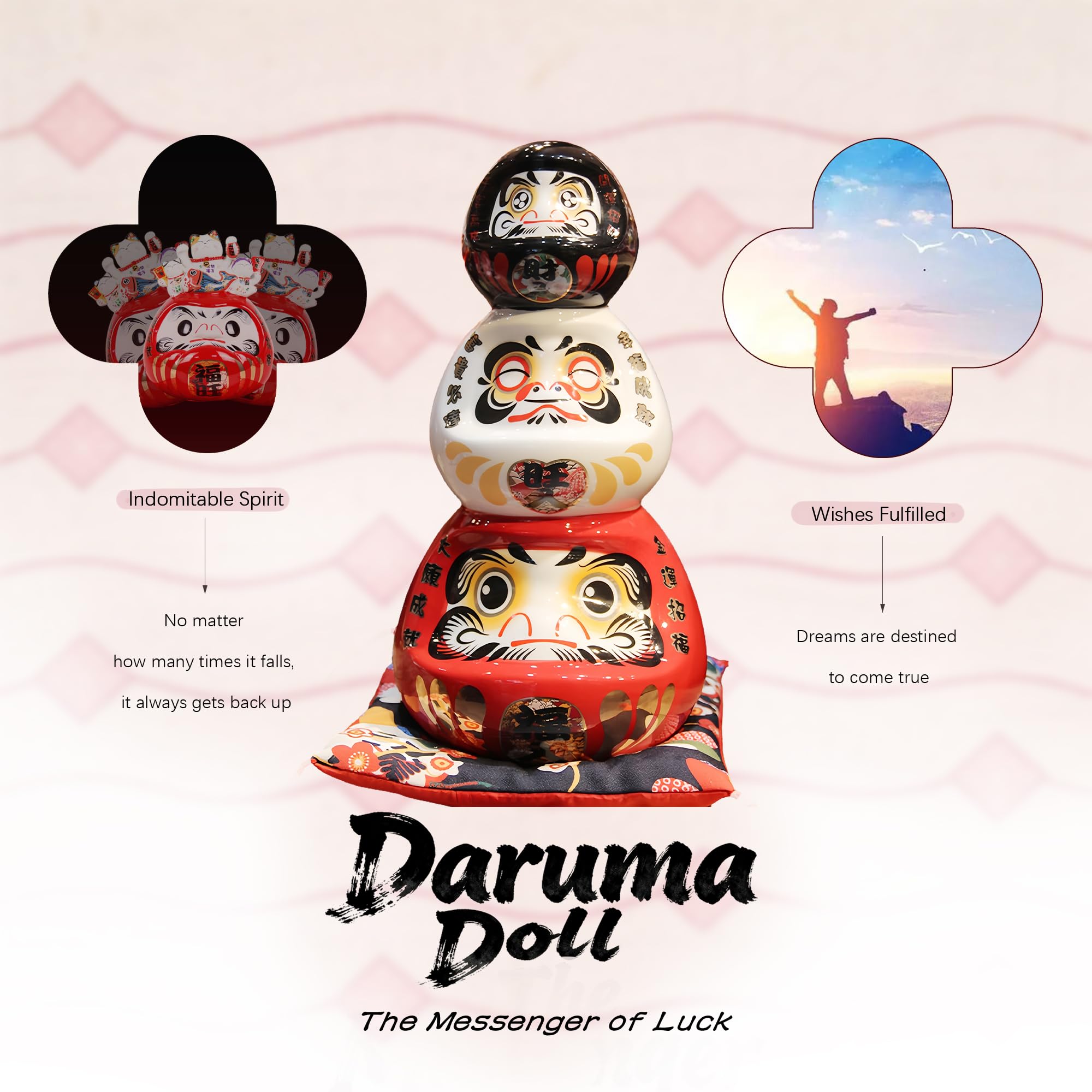 Amazon.com: Daruma Doll - Good Luck & Well Wishes, Feng Shui Gifts